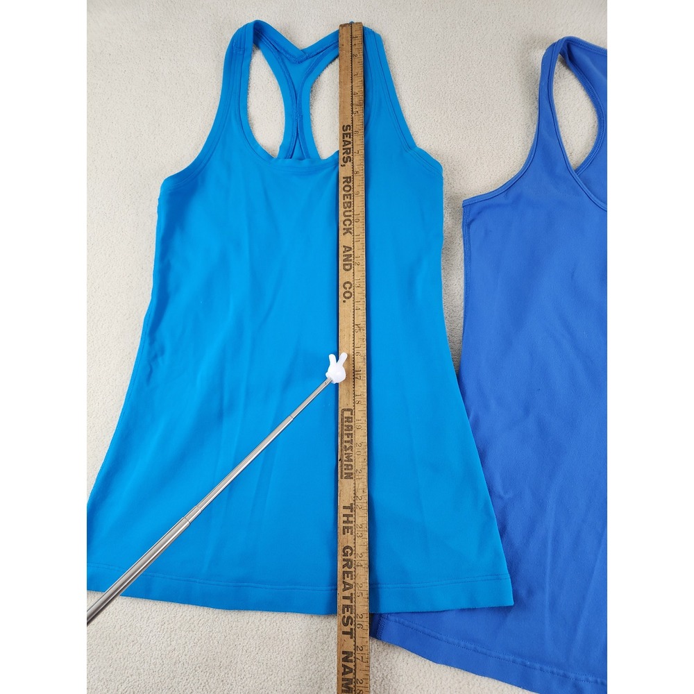 Set of 2 Lululemon Racerback Tank Tops Blue Size M? Athliesure Yoga - Picture 5 of 7